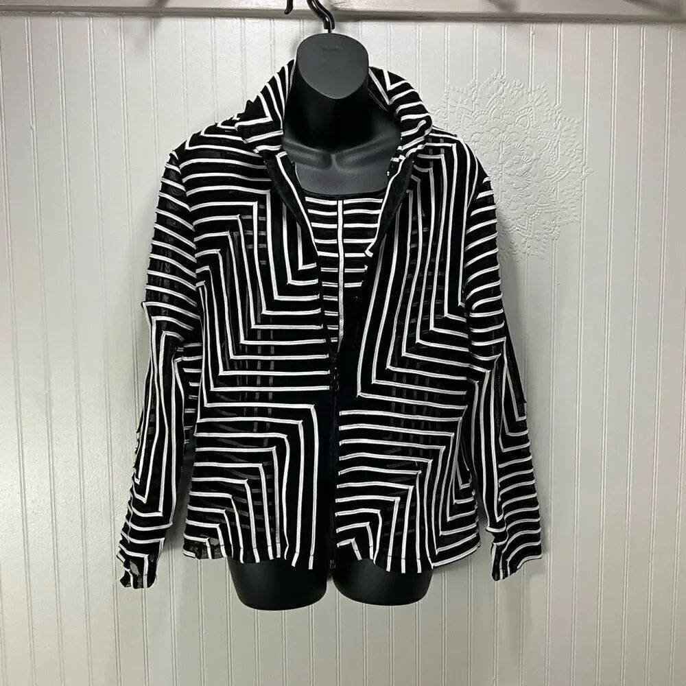DAMEE, INC 2 Piece Sheer Blouse and Jacket Set